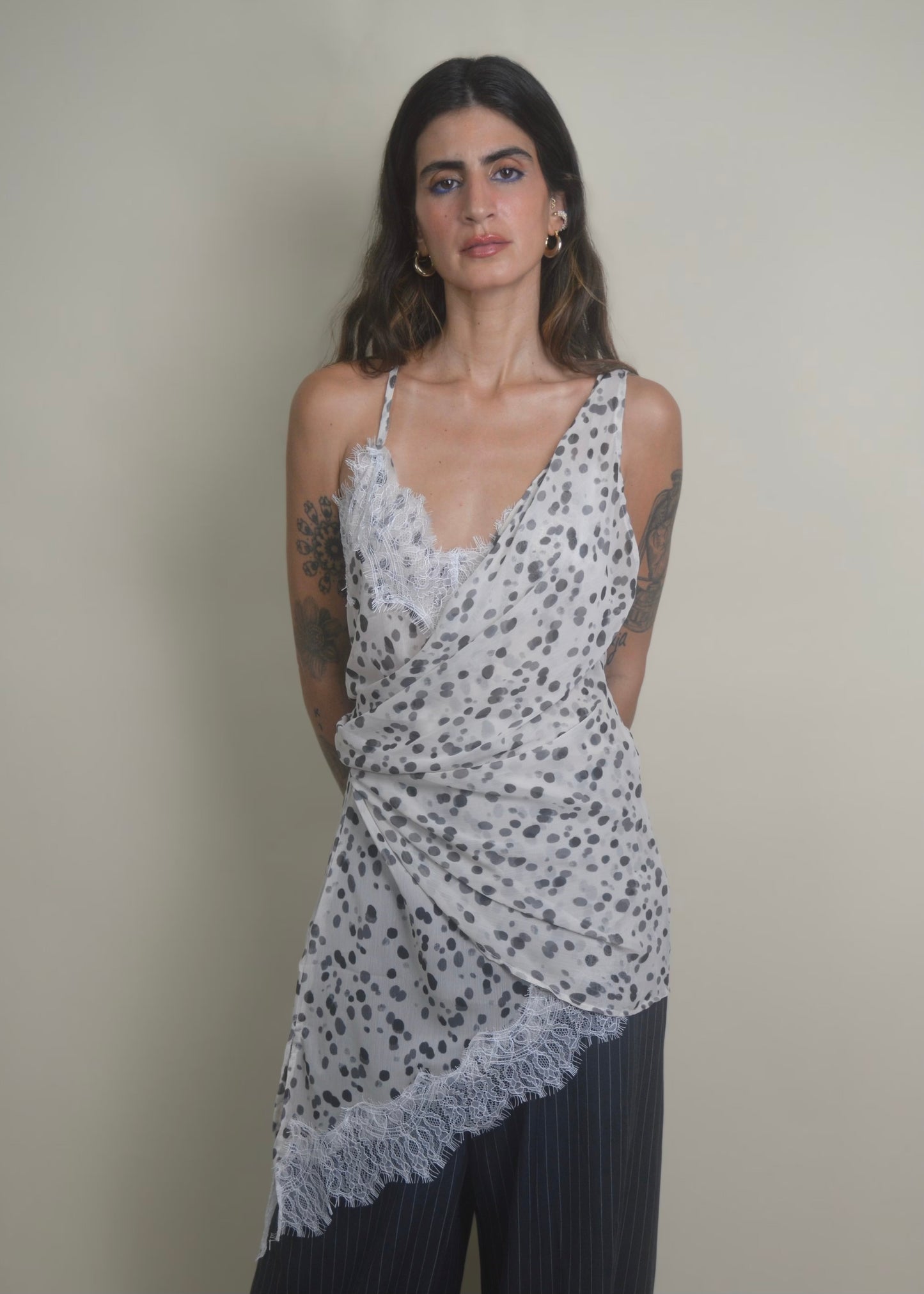 Delicate Asymmetrical Lace Whisper Top