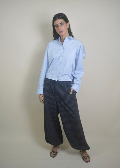 Pinstripe Balloon Pants