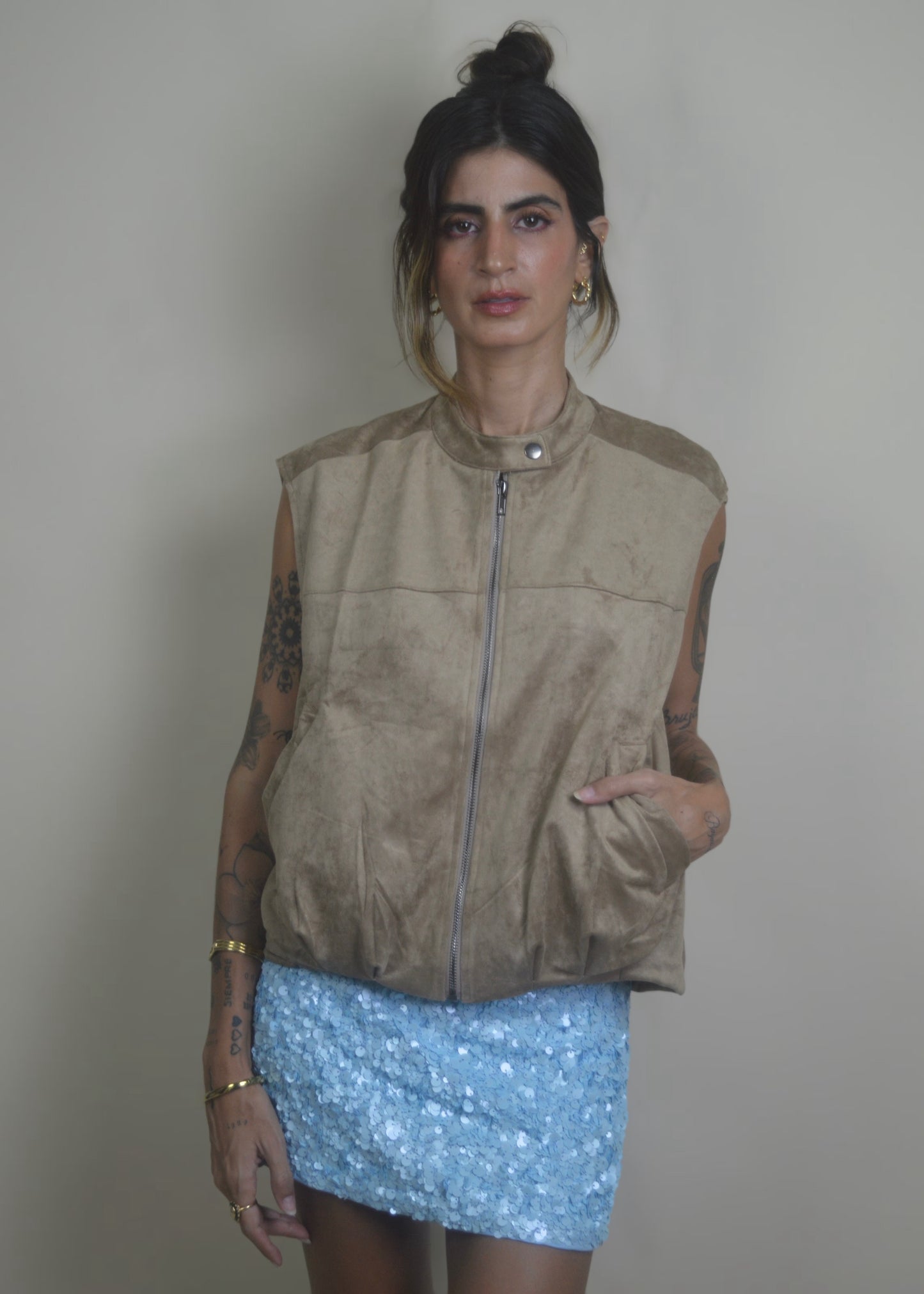 Suede Archive Vest
