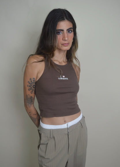 My Cowboys Embroidered Rib Tank