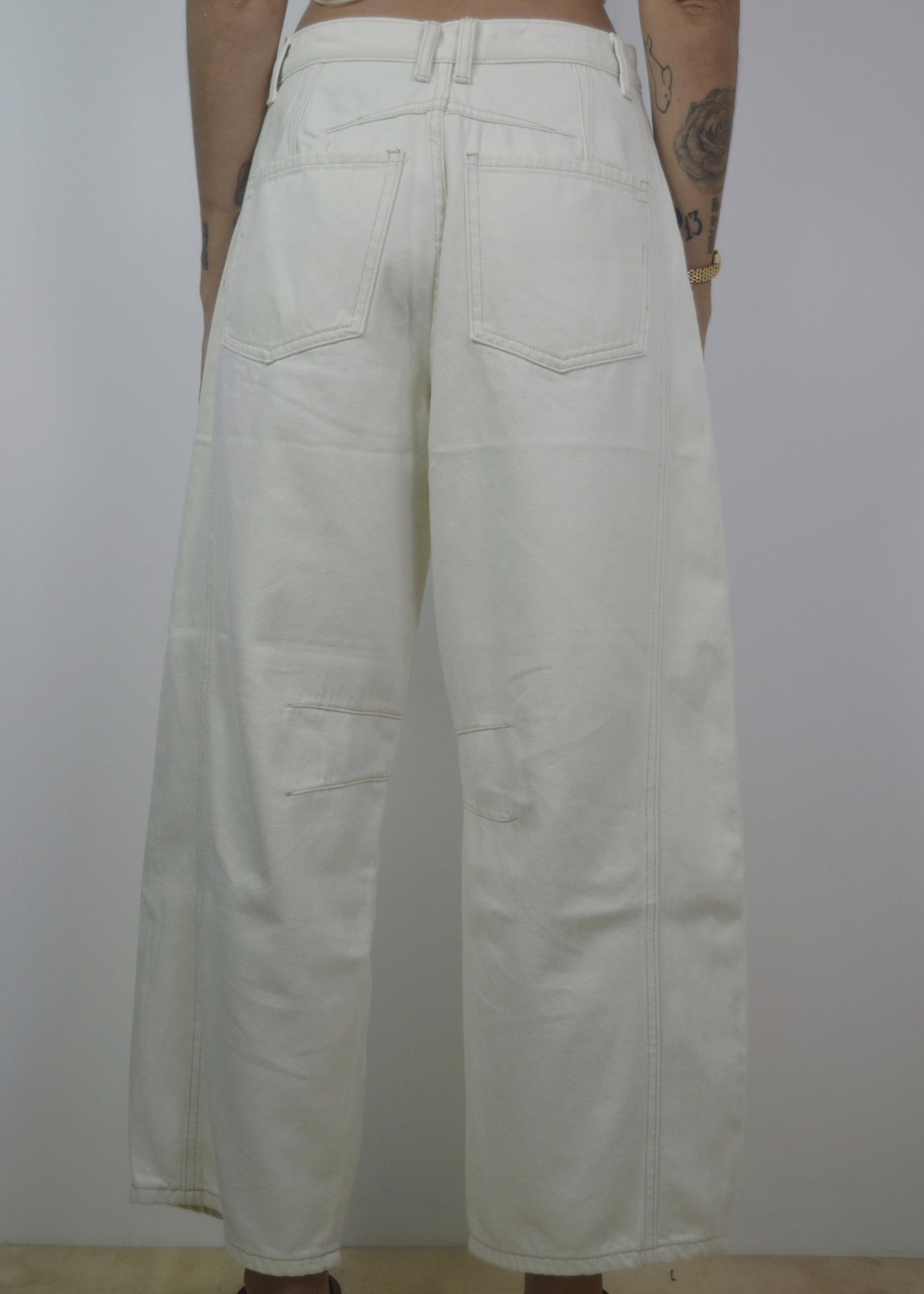 Ivory Barrel Jeans