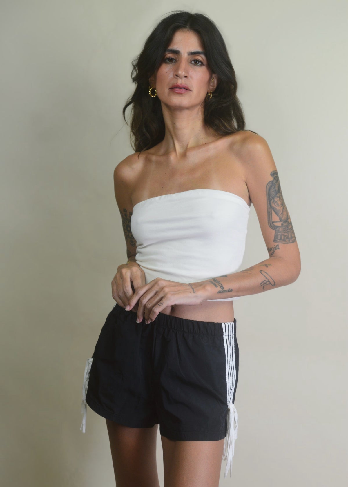 Retro Athletic Shorts Black
