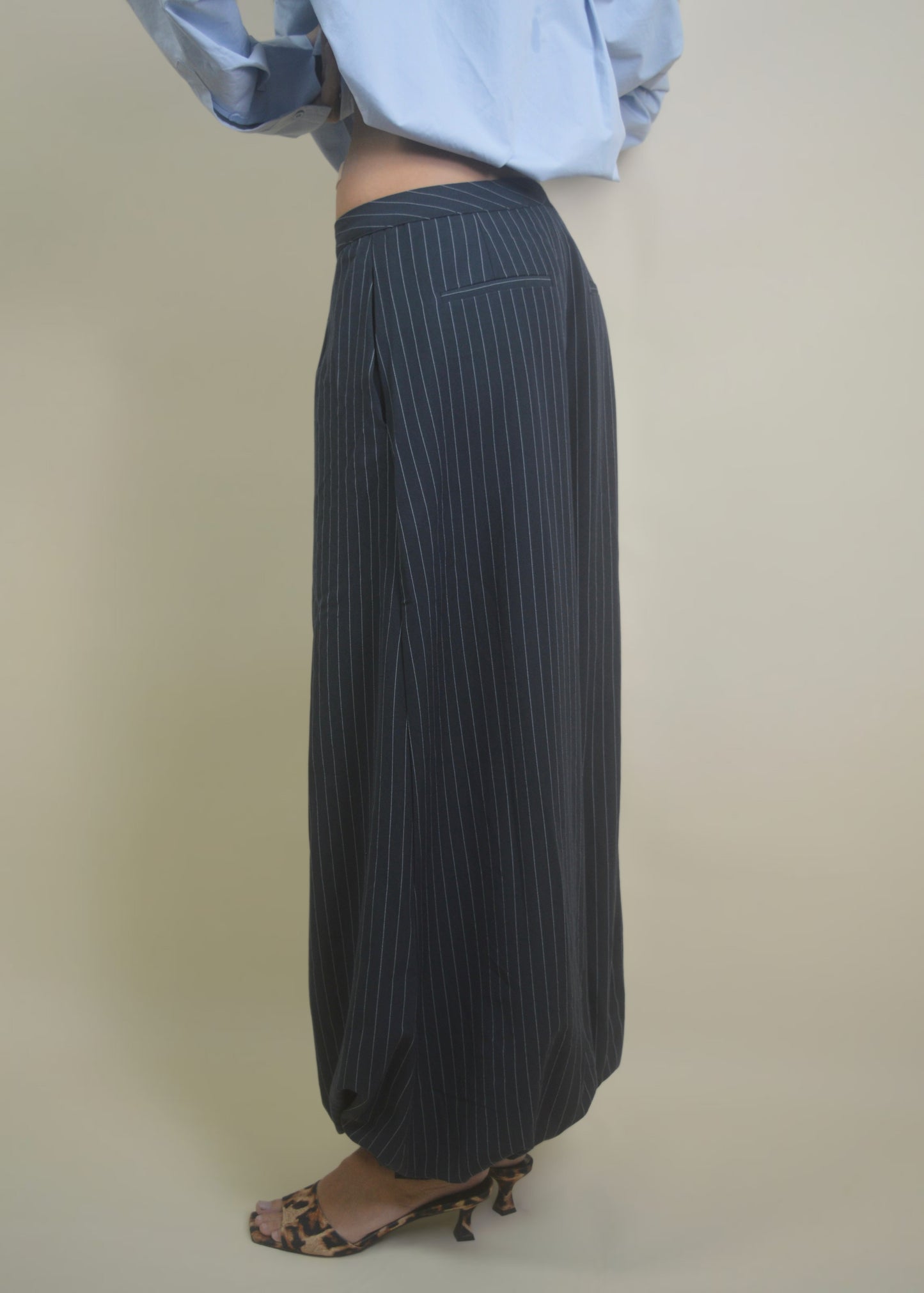 Pinstripe Balloon Pants