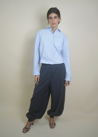 Pinstripe Balloon Pants