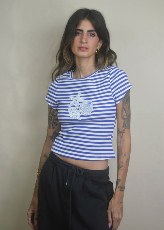 Seaside Stripes Baby Tee