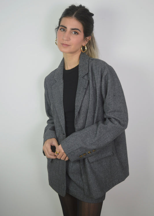 Charcoal Oversized Blazer