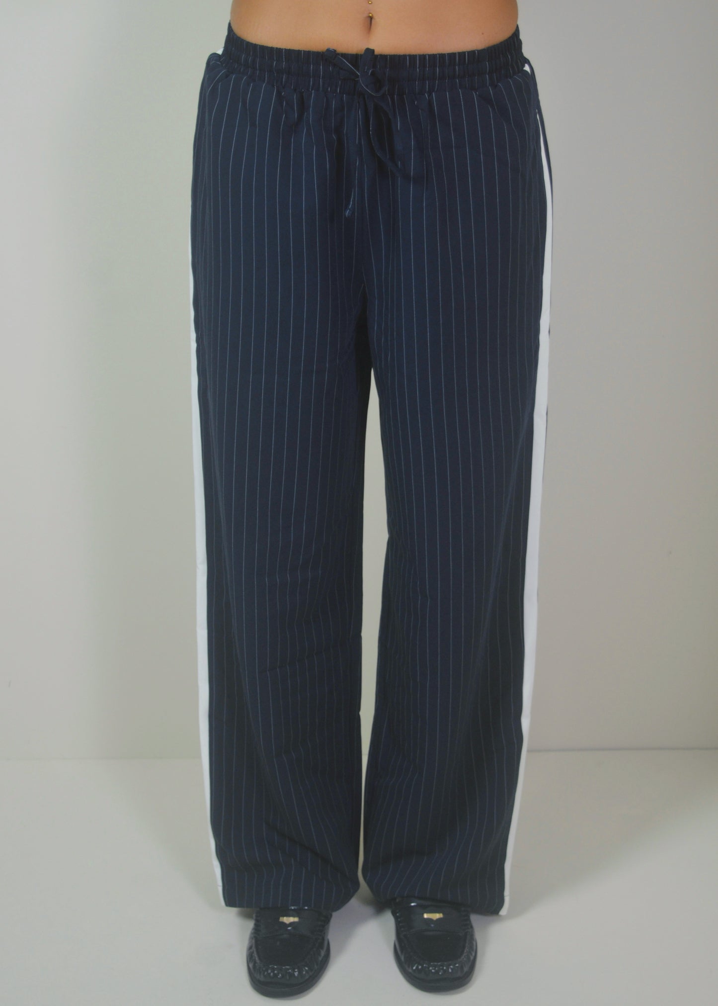 Navy Striped Pant