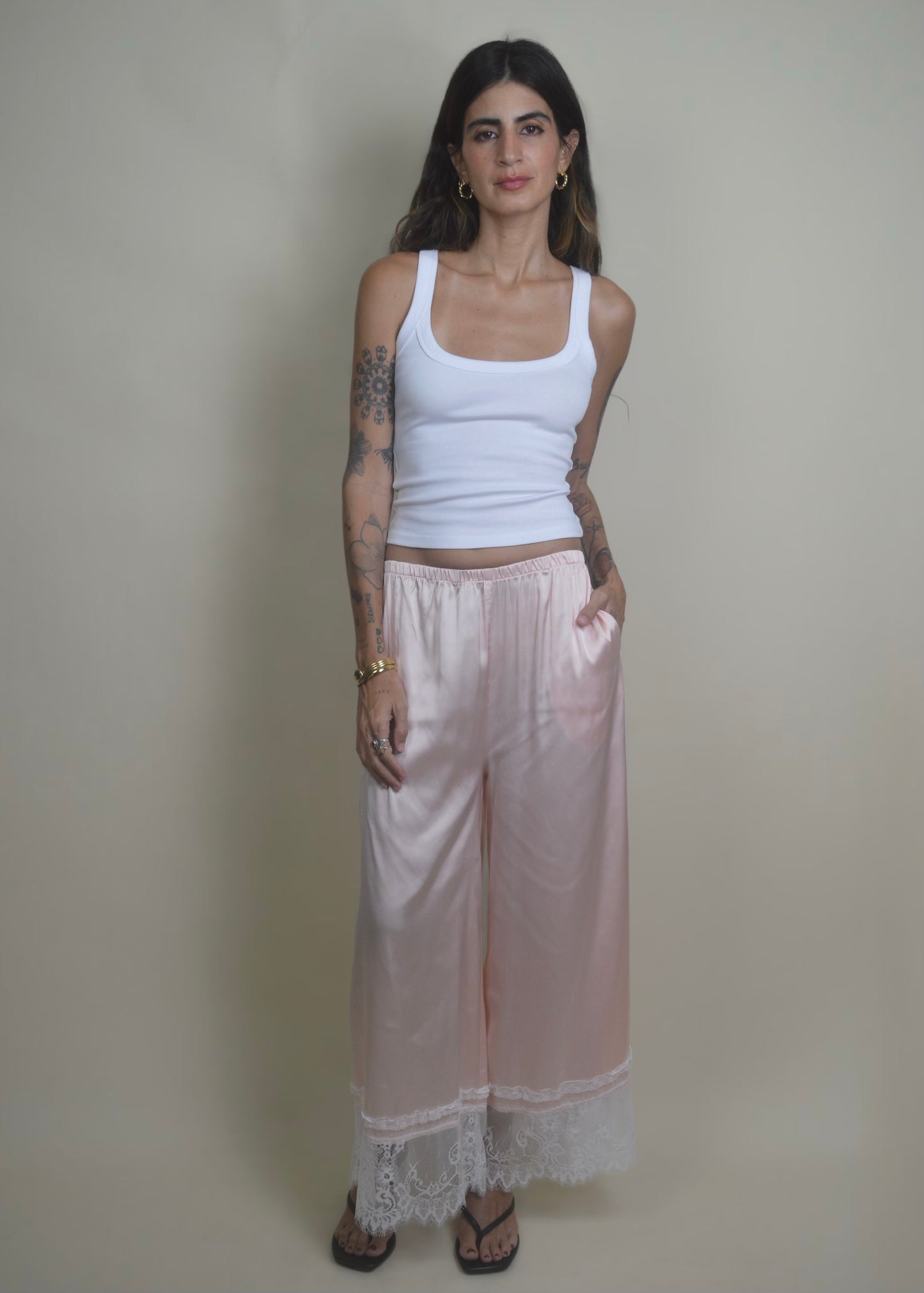 Rosé Lace Pant