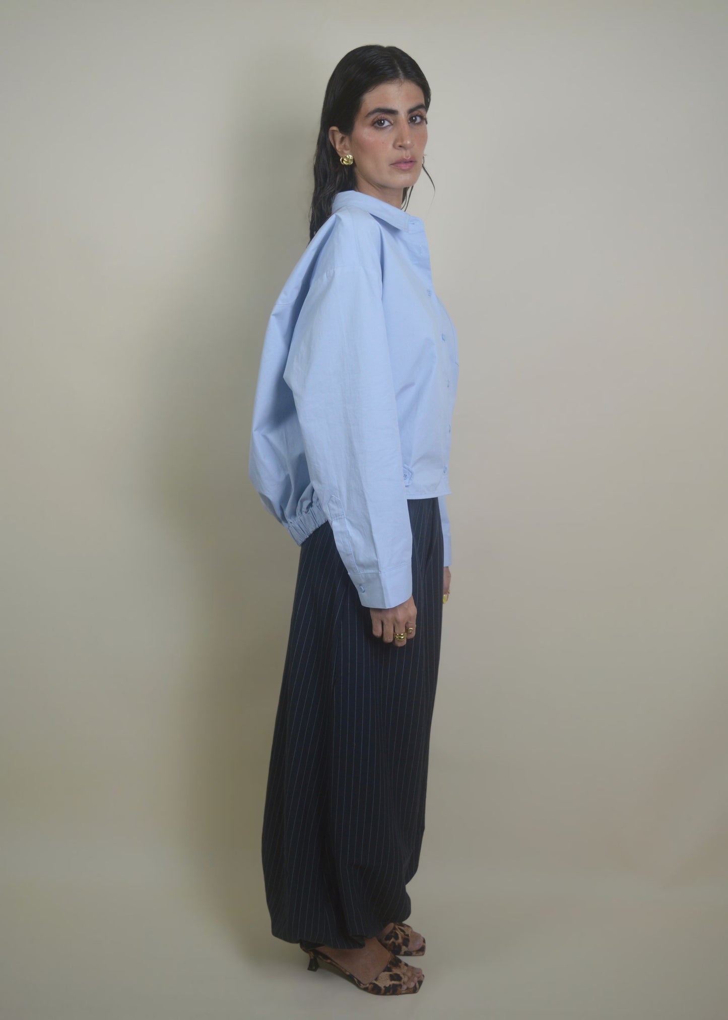 Pinstripe Balloon Pants