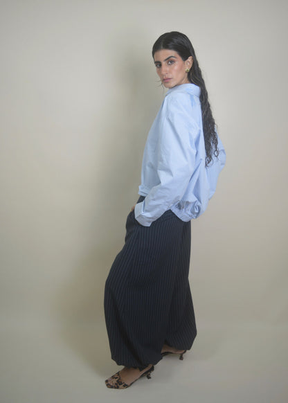 Pinstripe Balloon Pants