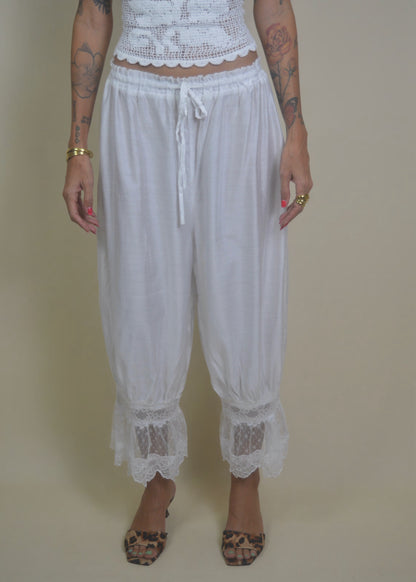 Breezy Lace Trim Beach Pants