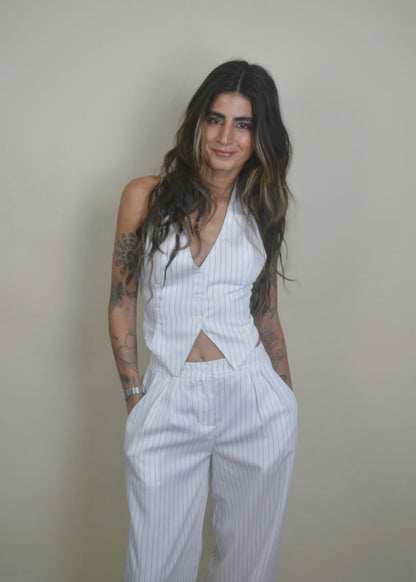 Striped White Set