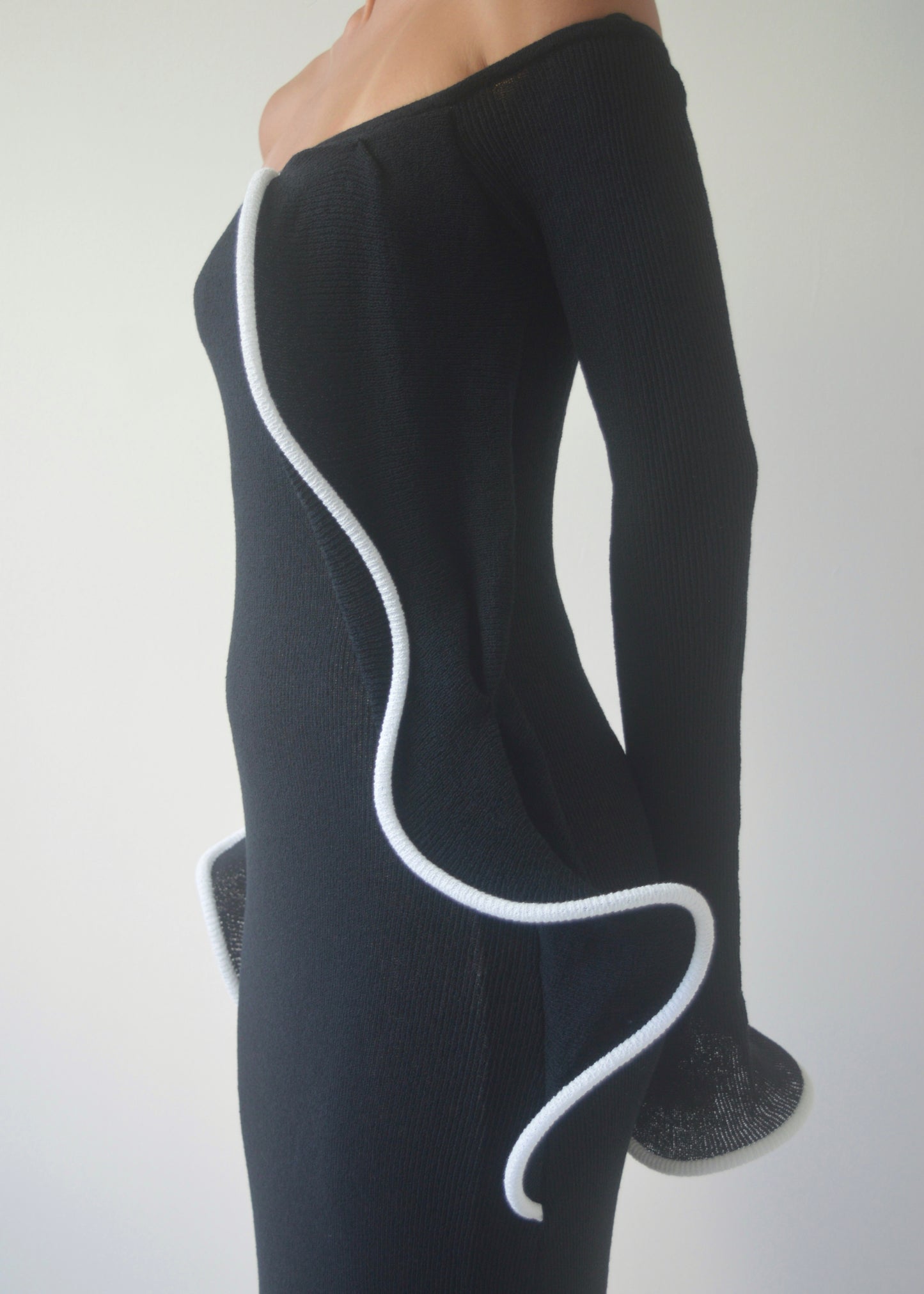 Midnight Ruffle Maxi Dress