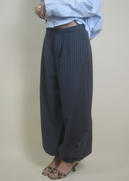 Pinstripe Balloon Pants