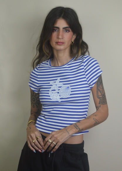 Seaside Stripes Baby Tee