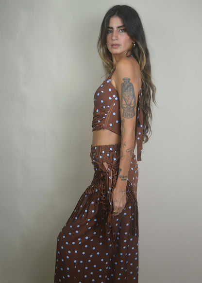 Azul Polka Dot Fringe Set