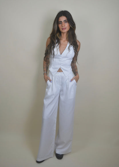 Striped White Set