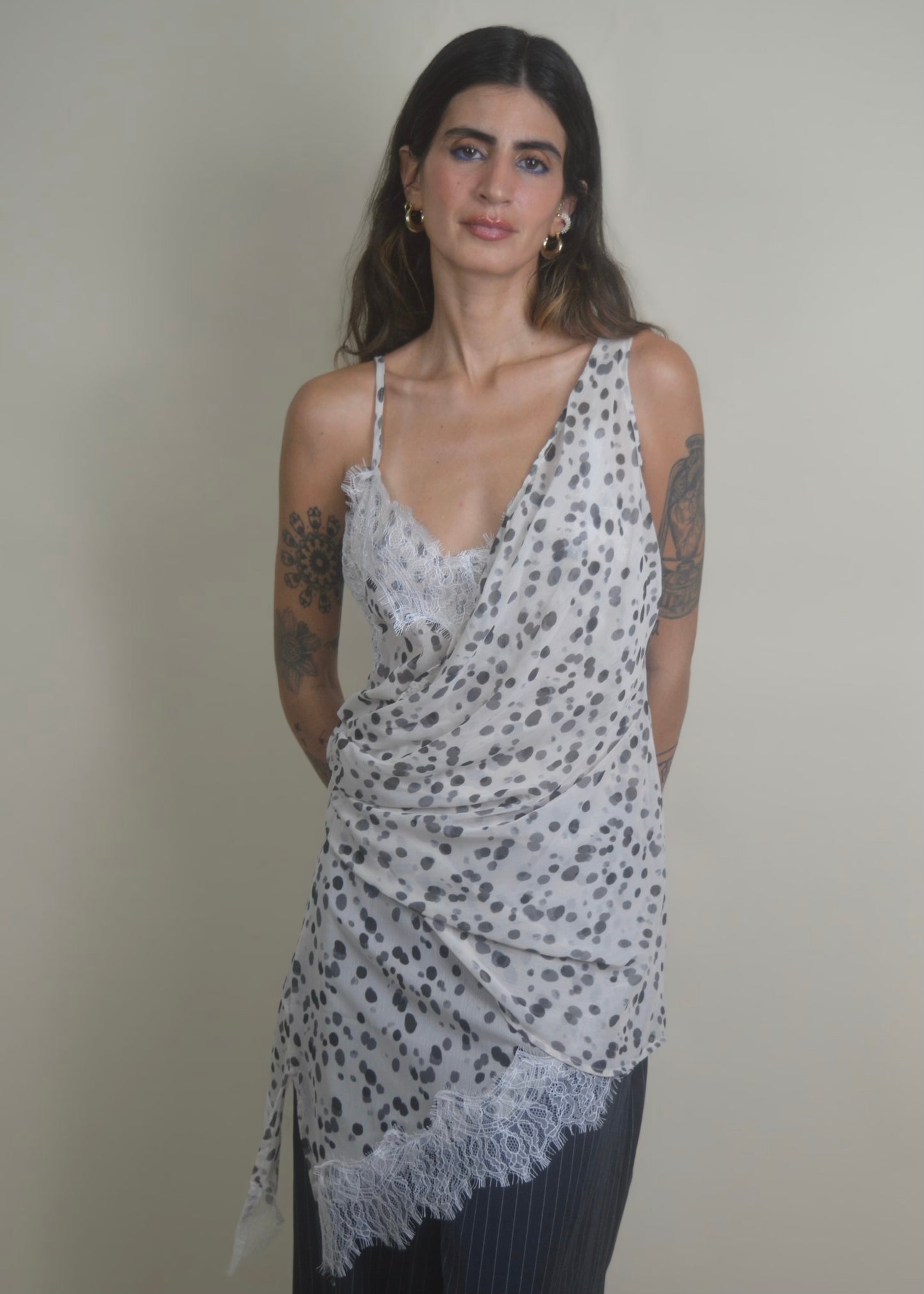 Delicate Asymmetrical Lace Whisper Top