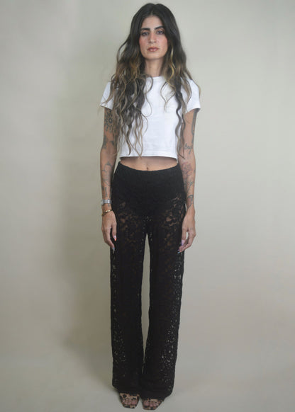 The Lace Pant Black