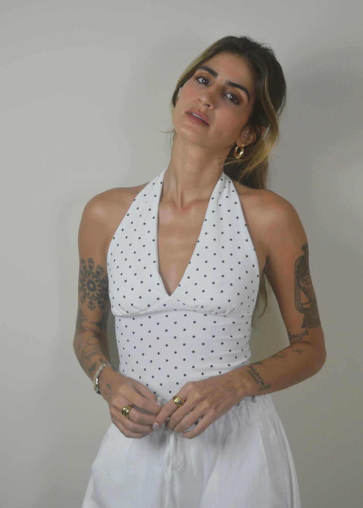Polka Dot Halter Top